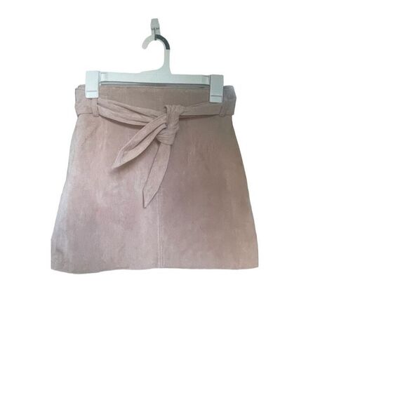 NWT BlankNyc Leather Suede Candy Blush Pink Mini Skirt Size 25 - Picture 2 of 16